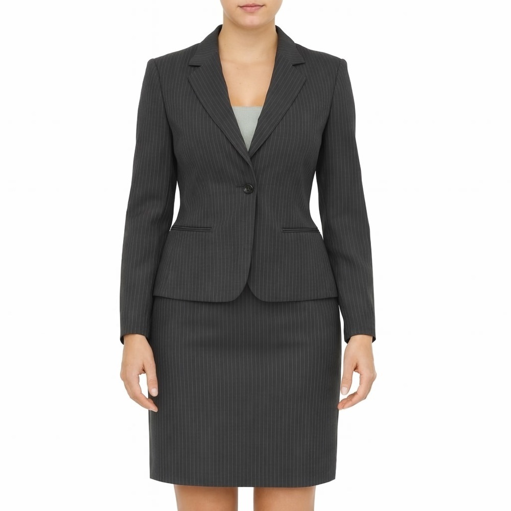 Women's vintage Gray Pinstripe suit
